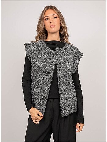 Gilet sans manches maille bouclée ujara