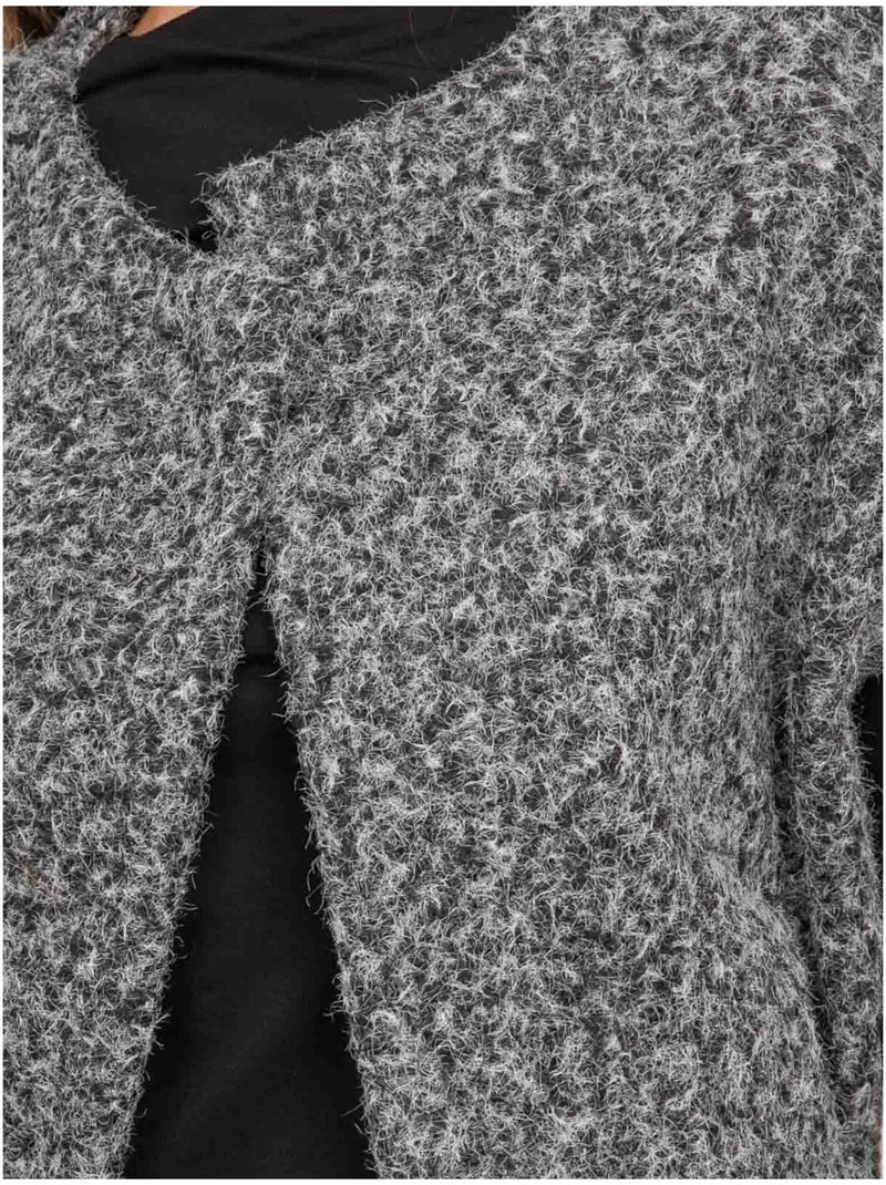 Gilet sans manches maille bouclée ujara Gris - Kiabi