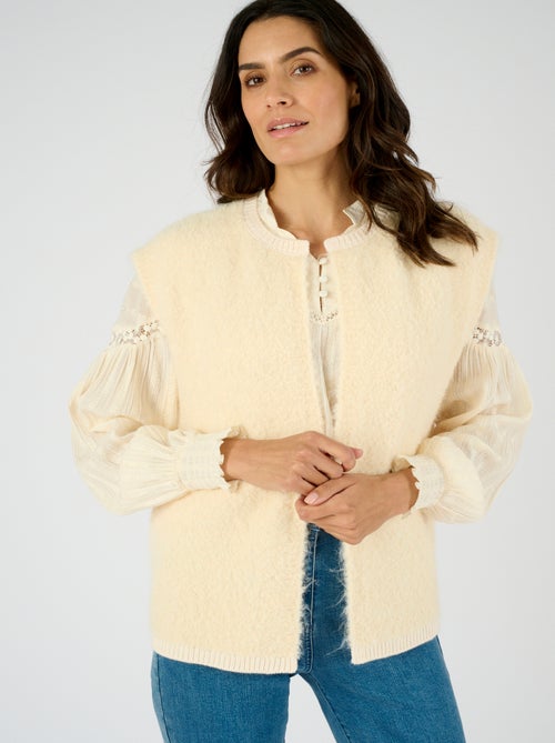 Gilet sans manches maille bouclette - Damart - Kiabi