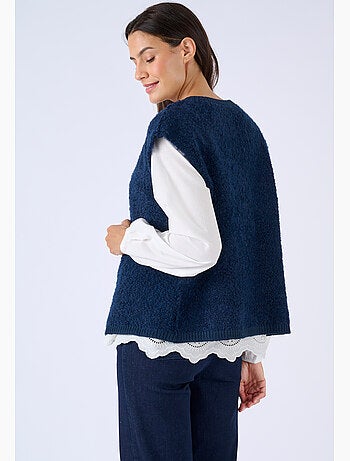 Gilet sans manches maille bouclette - Damart