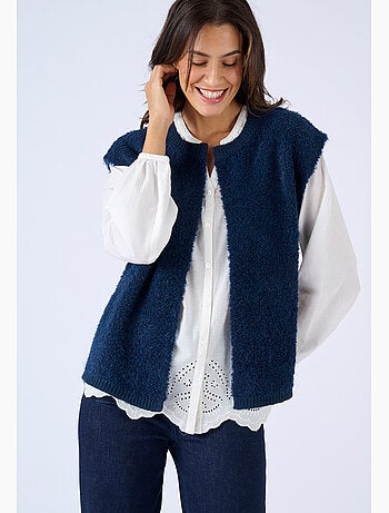 Gilet sans manches maille bouclette - Damart