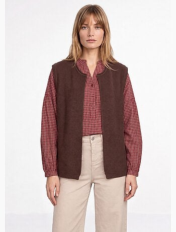 Gilet sans manches maille fantaisie - afibel
