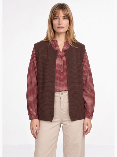 Gilet sans manches maille fantaisie - afibel - Kiabi