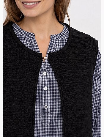 Gilet sans manches maille fantaisie - afibel