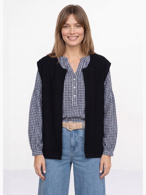 Gilet sans manches maille fantaisie - afibel - Kiabi