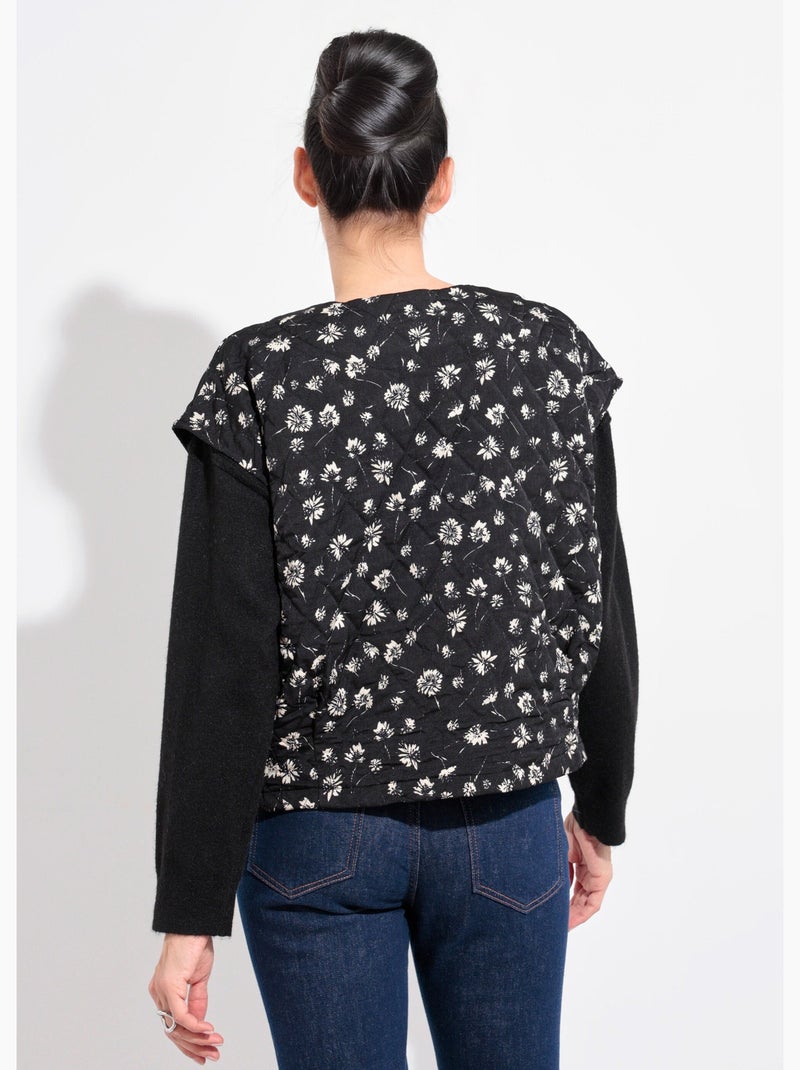 Gilet sans manches matelassé surpiqûres - afibel Noir - Kiabi