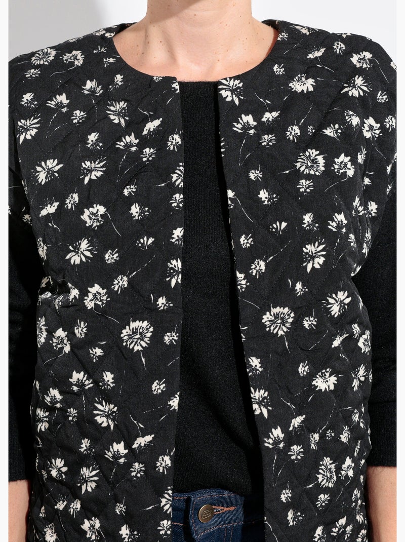 Gilet sans manches matelassé surpiqûres - afibel Noir - Kiabi
