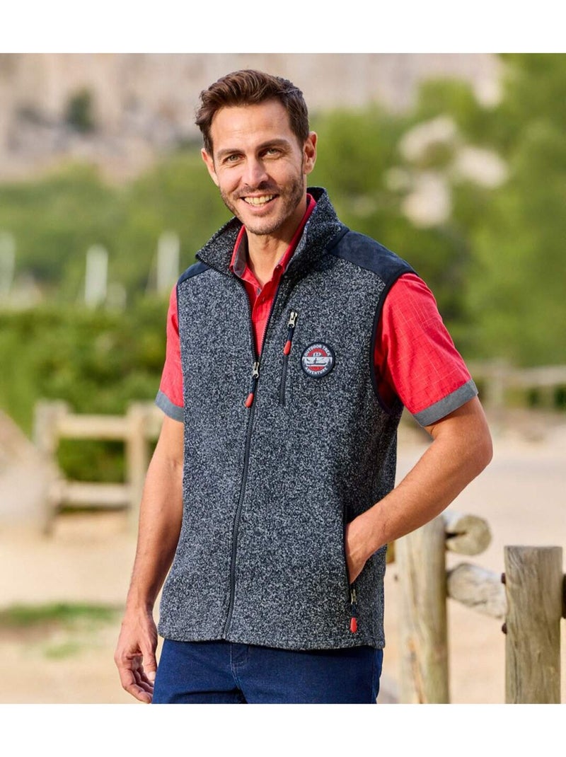 Gilet sans manches molleton outdoor   - atlas for men Bleu - Kiabi