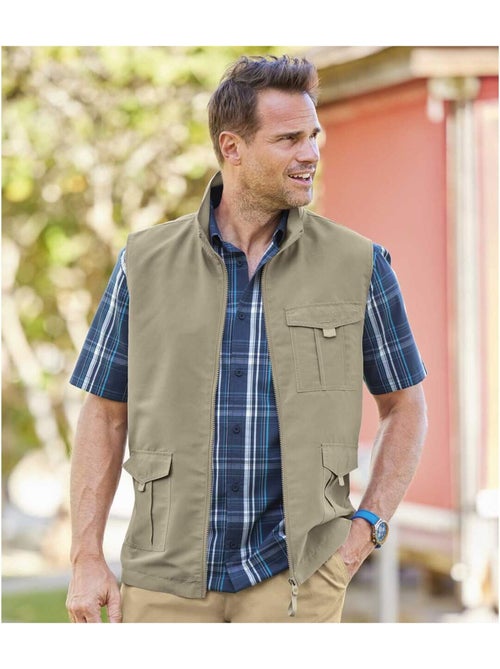 Gilet Sans Manches Multipoche   - ATLAS FOR MEN - Kiabi