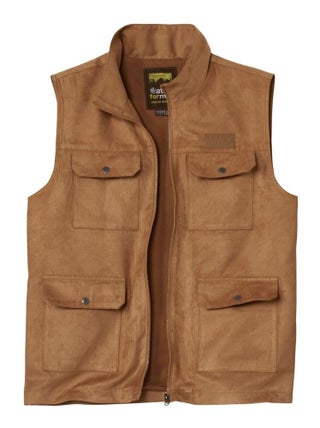 Gilet Sans Manches Multipoche en Suédine   - ATLAS FOR MEN