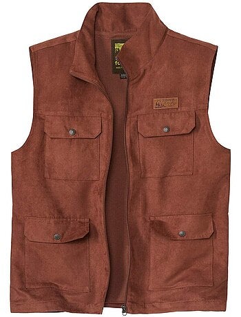 Gilet sans manches multipoche en suédine - atlas for men