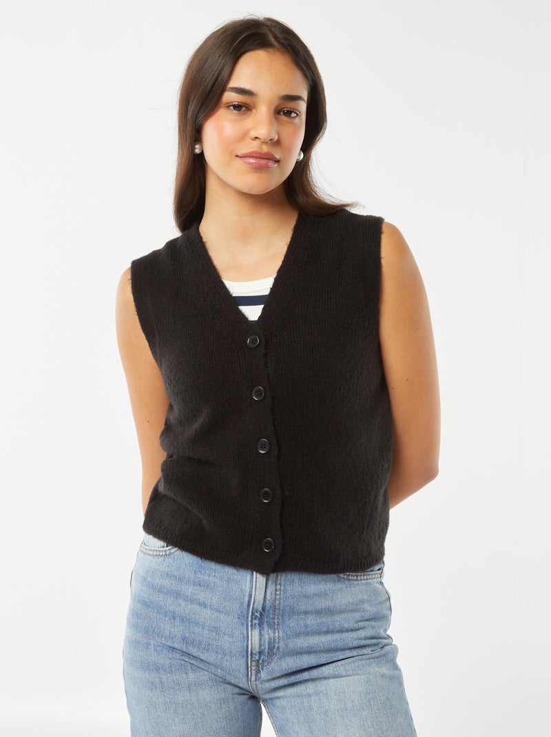 Gilet sans manches noir - Kiabi