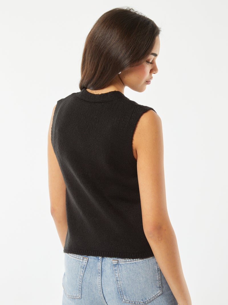 Gilet sans manches noir - Kiabi