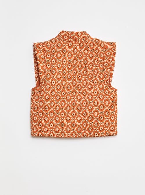 Gilet sans manches paddé imprimé - Kiabi