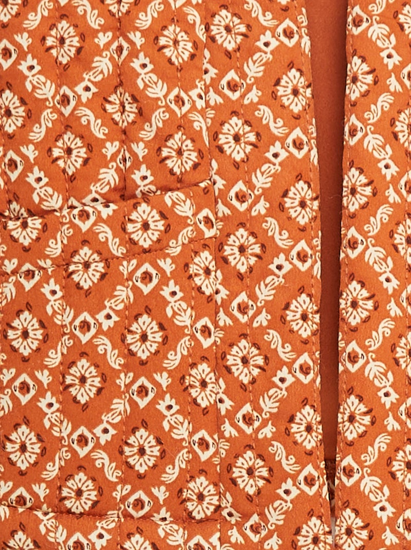 Gilet sans manches paddé imprimé Orange - Kiabi