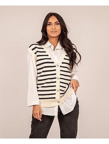 Gilet sans manches rayures KILISS