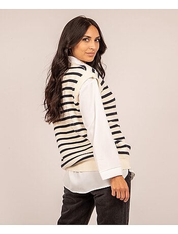 Gilet sans manches rayures KILISS