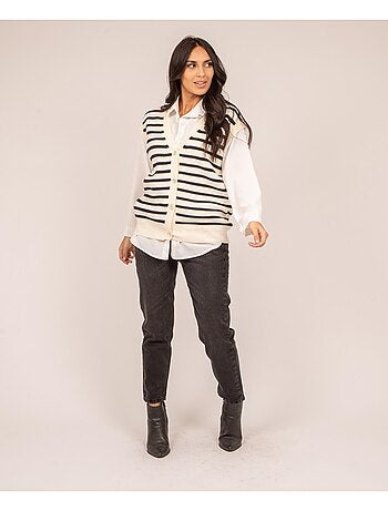 Gilet sans manches rayures KILISS