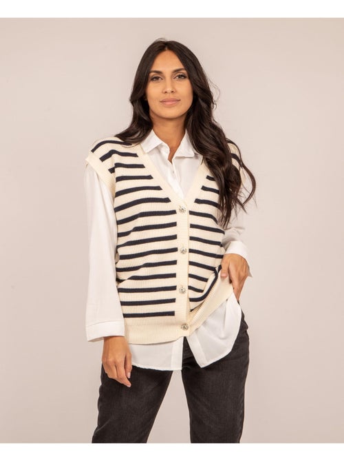 Gilet sans manches rayures KILISS - Kiabi