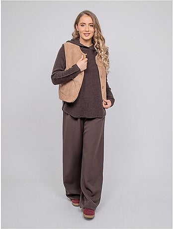 Gilet sans manches réversible effet peau lainée upokia