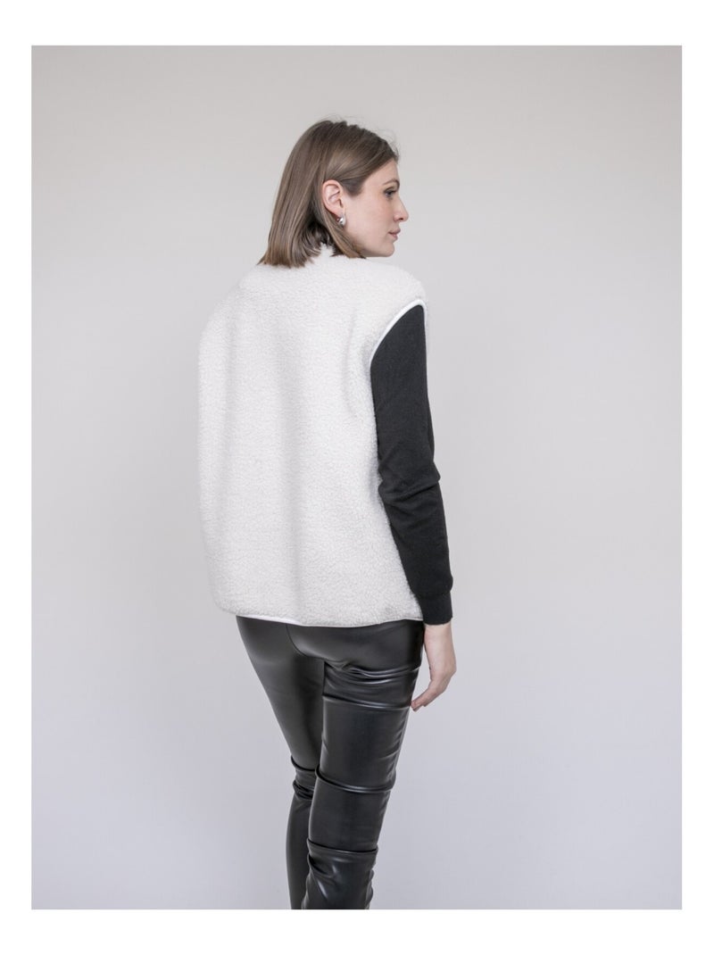 Gilet sans manches sherpa udolma Ecru - Kiabi