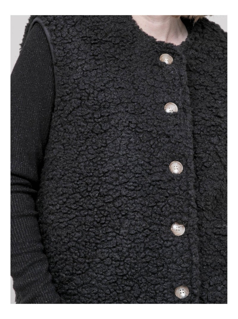 Gilet sans manches sherpa udolma Noir - Kiabi