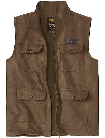 Gilet sans manches suédine doublure filet aventure - atlas for men