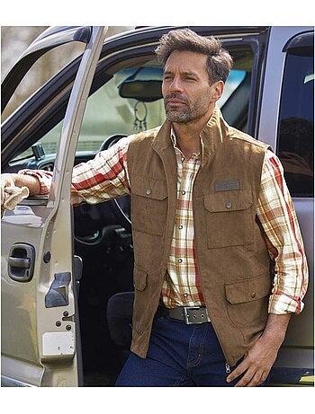 Gilet sans manches suédine doublure filet aventure - atlas for men