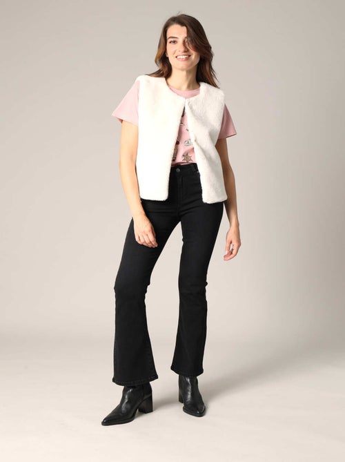 Gilet sans manches ultra doux imitation fourrure
 'Deeluxe' - Kiabi