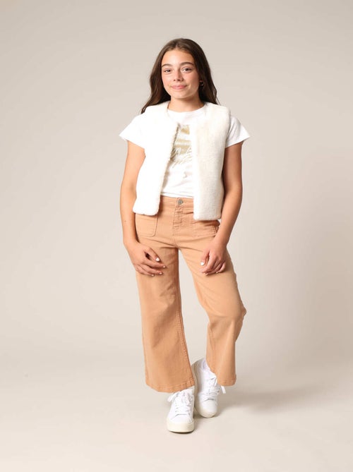 Gilet sans manches ultra doux imitation fourrure
 'Deeluxe' - Kiabi