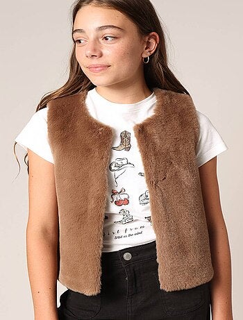 Gilet sans manches ultra doux imitation fourrure
'Deeluxe'