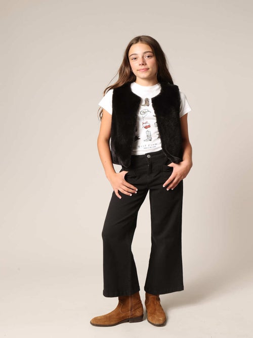 Gilet sans manches ultra doux imitation fourrure
 'Deeluxe' - Kiabi