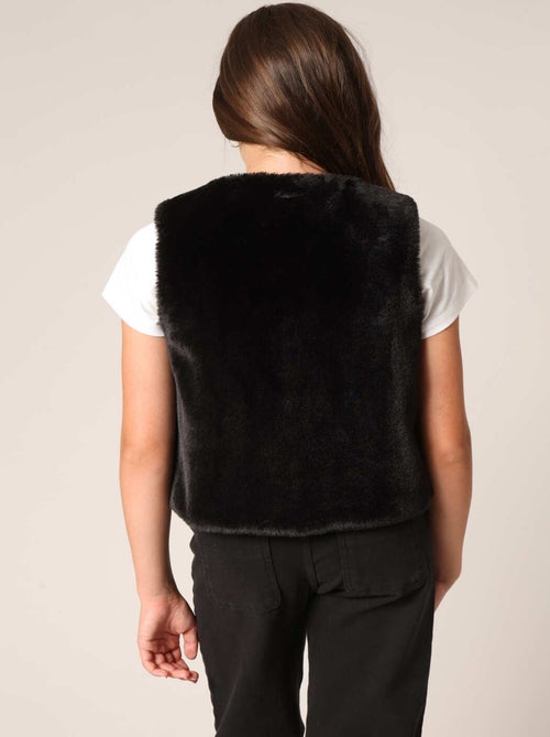 Gilet sans manches ultra doux imitation fourrure
 'Deeluxe' - Kiabi
