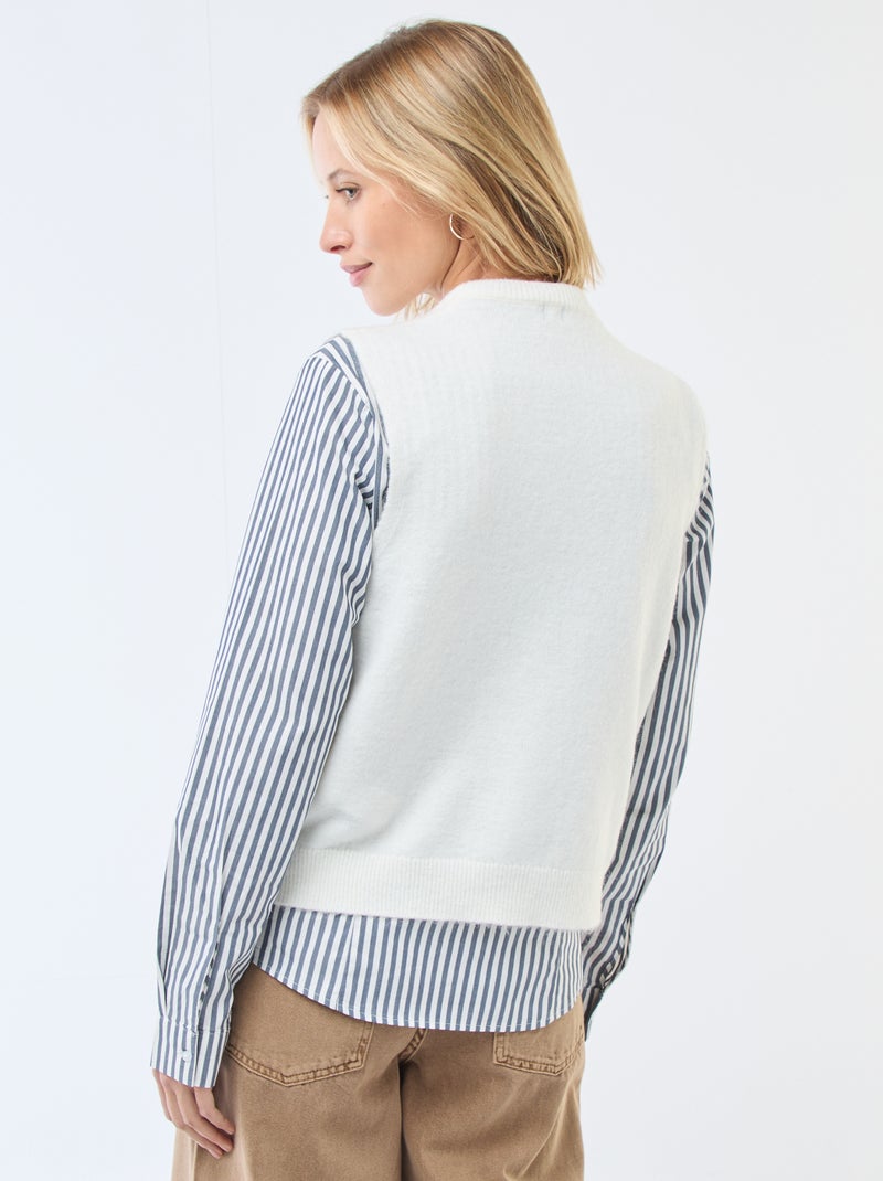 Gilet sans manches uni Beige - Kiabi
