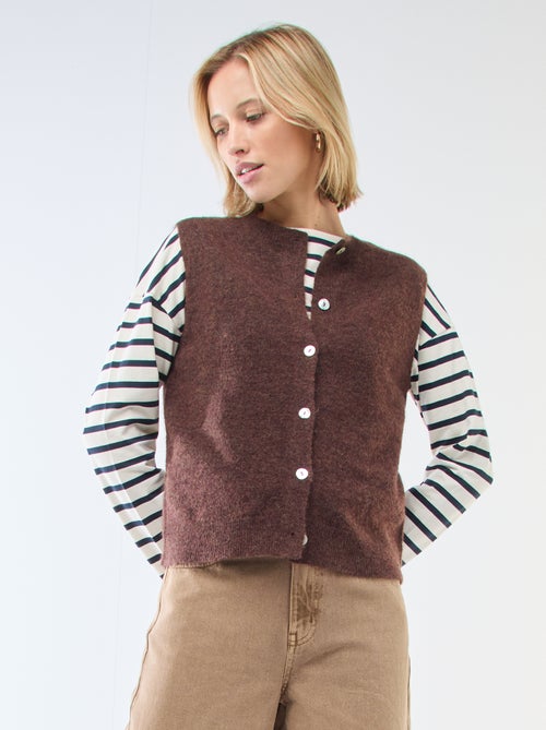 Gilet sans manches uni - Kiabi