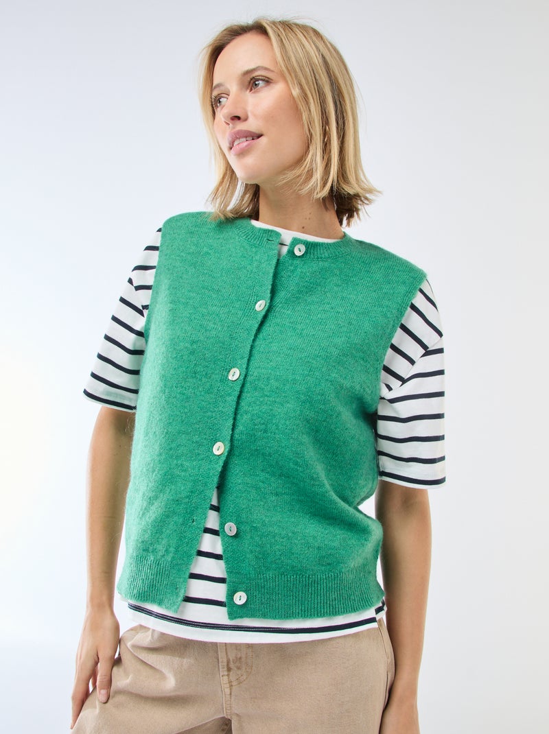 Gilet sans manches vert King Louie, Cissy