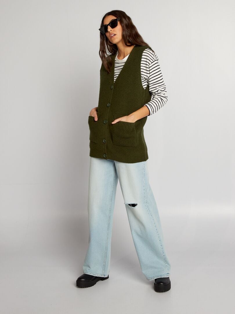 Gilet sans manches - Vert - Kiabi - 25.00�?�