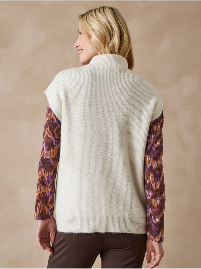 Gilet sans manches zippé - DAXON Ecru - Kiabi