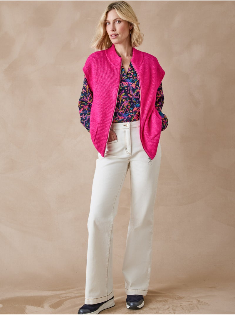 Gilet sans manches zippé - DAXON Rose fushia - Kiabi