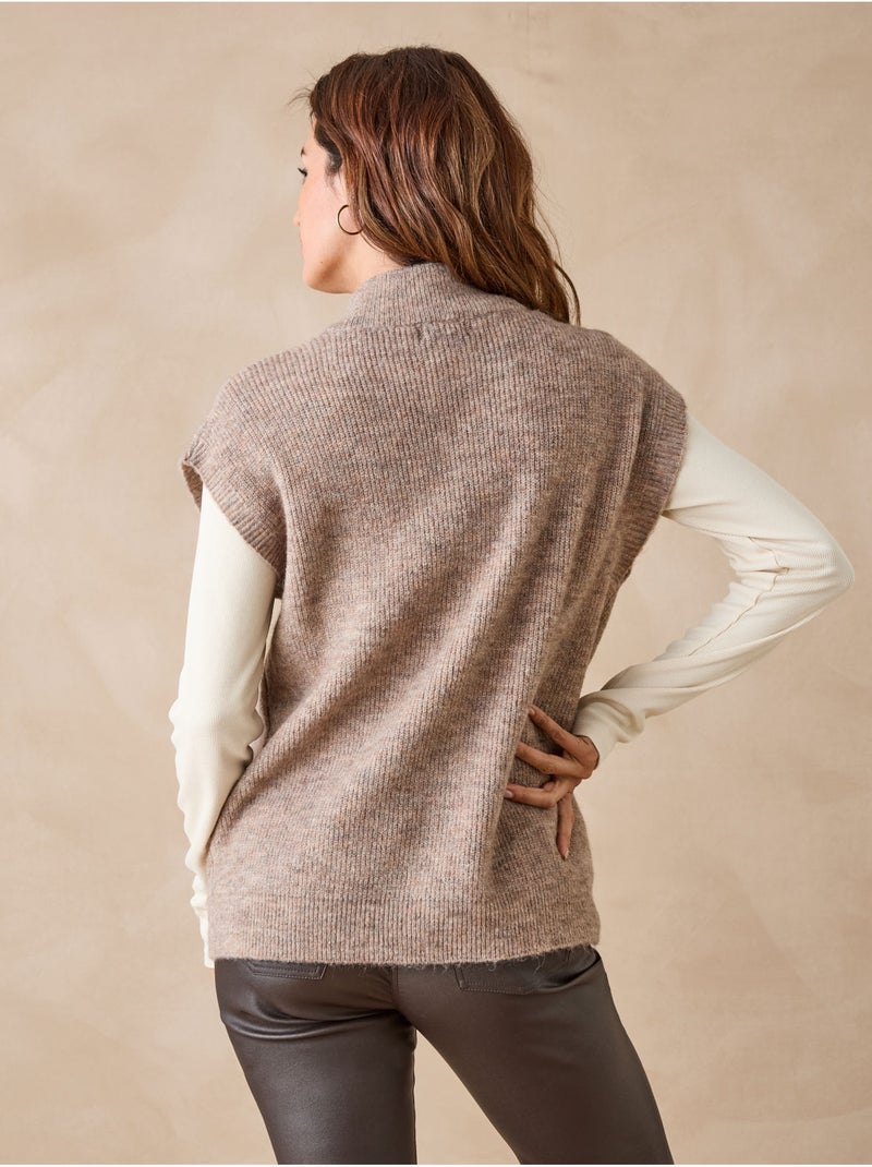 Gilet sans manches zippé - daxon Taupe - Kiabi
