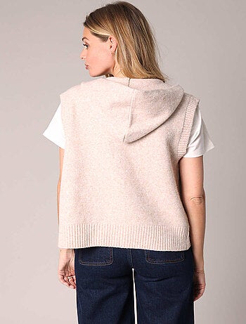 Gilet sans manches zippé à capuche 'Deeluxe'