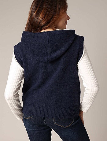 Gilet sans manches zippé à capuche 'Deeluxe'