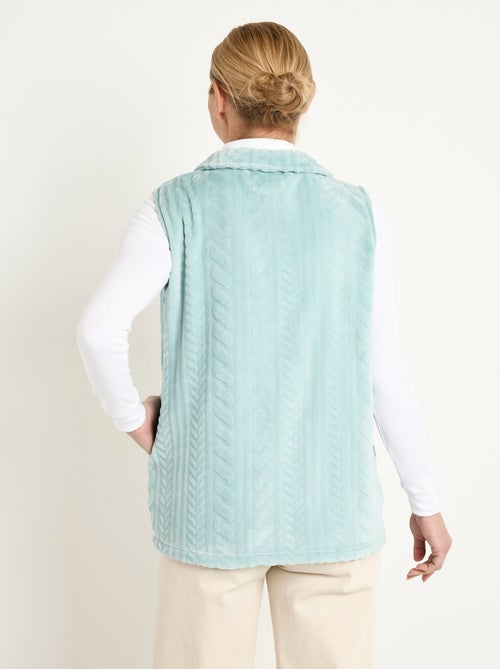 Gilet sans manches zippé polaire toucher peluche - Afibel - Kiabi