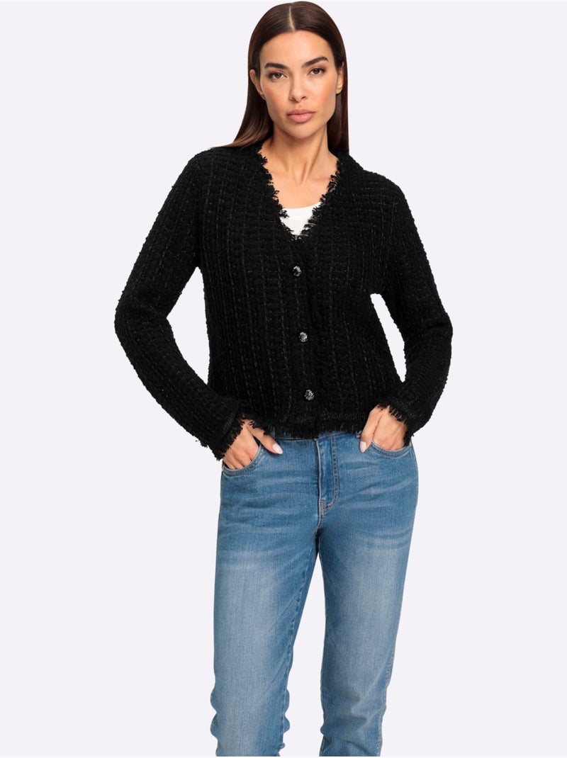 Gilet Structure Tendance Et Affinante - Taille Standard - Helline Noir - Kiabi