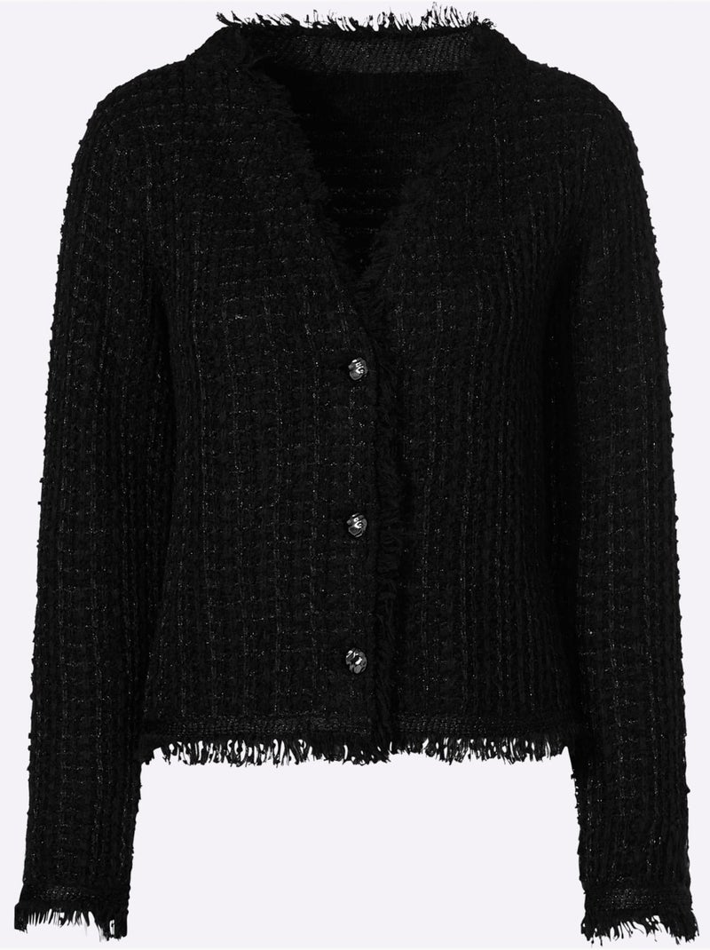 Gilet Structure Tendance Et Affinante - Taille Standard - Helline Noir - Kiabi