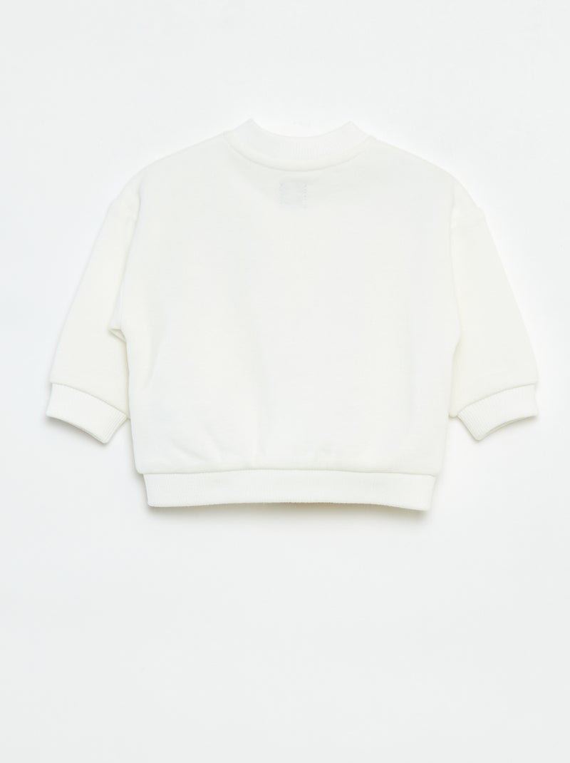 Gilet style campus Blanc - Kiabi