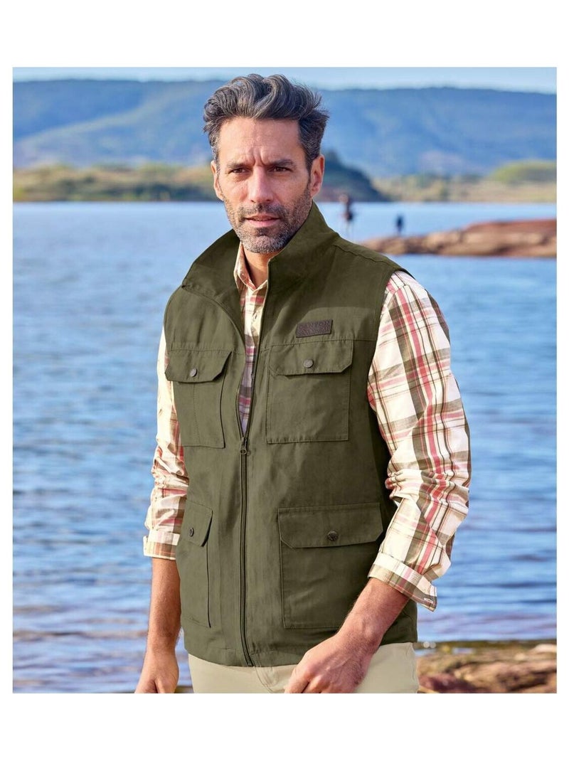 Gilet Suédine Sans Manches Aventurier   - ATLAS FOR MEN Bronze - Kiabi