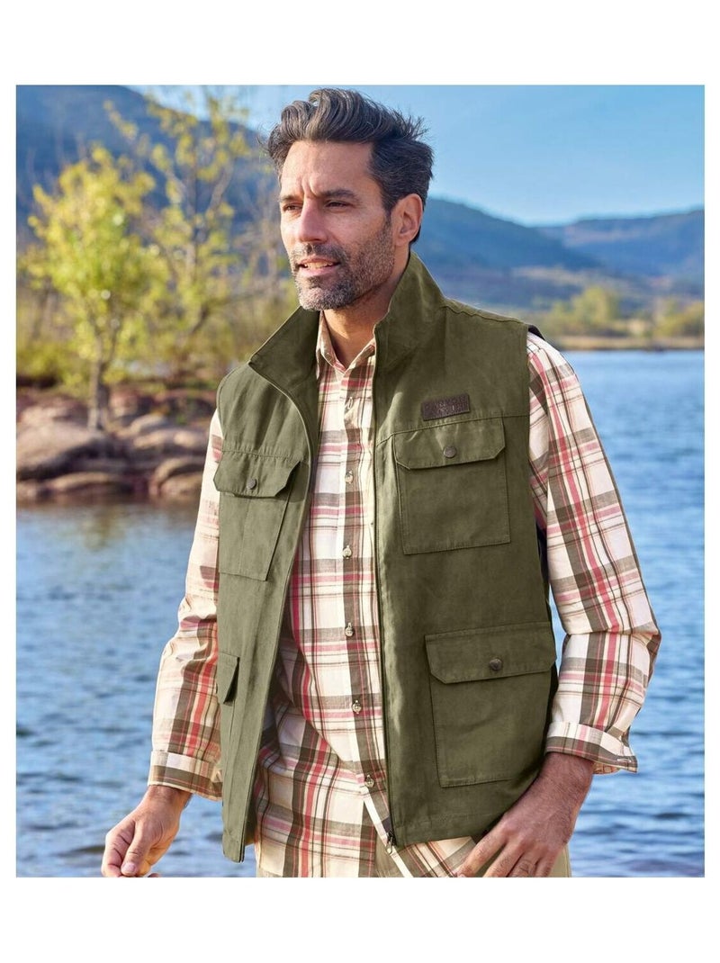 Gilet Suédine Sans Manches Aventurier   - ATLAS FOR MEN Bronze - Kiabi