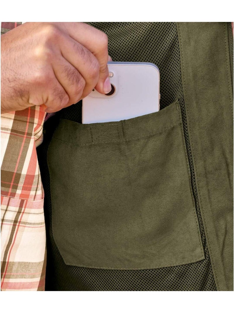 Gilet suédine sans manches aventurier   - atlas for men Bronze - Kiabi