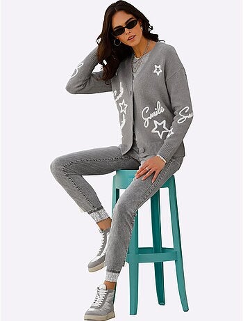 Gilet Superbe Mélange De Matières - Taille Standard - Helline